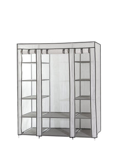 Purchase dream palace portable fabric wardrobe with shelves covered closet rack with bonus sock organizer hanger pack extra wide 59 white