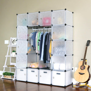 Amazon unicoo multi use diy 20 cube organizer wardrobe bookcase storage cabinet wardrobe closet with design pattern deeper cube semitransparent
