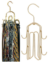 Load image into Gallery viewer, Budget friendly bt hanger tie rack tie holder tie hanger belt hook hangers in a closet organizer with non wood racks hold ties bow tie for men and mens belts and hanging accessories by rotating swiveling hooks