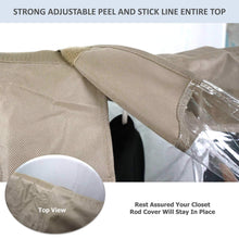 Load image into Gallery viewer, The best garment cover for closet rod and portable clothing rack shoulder dust cover protect your wardrobe in style adjustable to fit 26 to 48 long 6 pack